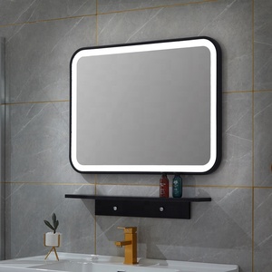 Hotel In Metallo Nero <span class=keywords><strong>Cornice</strong></span> di Tocco LED <span class=keywords><strong>Bagno</strong></span> <span class=keywords><strong>Specchio</strong></span> cosmetico con Luci - Product Image 3