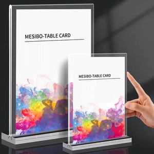 A4 trong suốt Acrylic giá tag nhãn <span class=keywords><strong>Menu</strong></span> hiển thị giá máy tính để bàn quảng cáo Acrylic hiển thị kệ - Product Image 1