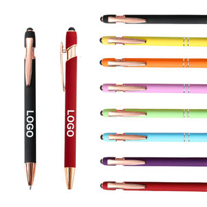 Stylo à bille en plastique avec logo personnalisé en gros d'usine logo laser gravé stylo à bille publicitaire promotionnel pour la papeterie - Product Image 1