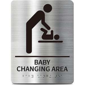 Signalisation braille de toilettes d'orientation ada signe braille signe acrylique perle braille signe pour hôtel signalisation composite en aluminium - Product Image 1