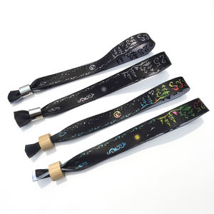 Fabricación de Pulseras de Tela Personalizadas para Festivales, Pulseras de Tela Tejidas, <span class=keywords><strong>Pulsera</strong></span> <span class=keywords><strong>Totwoo</strong></span>, Pulseras Táctiles de Larga Distancia - Product Image 2