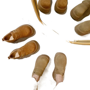 2025 printemps automne rétro unique femmes mocassins en cuir véritable Birkenstocks semelle épaisse bout rond mocassins polyvalents - Product Image 6