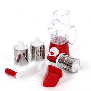 3-in-1 Drum Potato Shredder <b>Hand</b>-Cranked Kitchen Slicer Cheese Graters Safe Plastic Manual Operation Fruit Vegetable <b>Tools</b> - Product Image 2