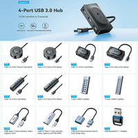 Hub USB 2.0 4 ports 480 Mbps, adaptateur multiport avec entrée d'alimentation Micro USB pour ordinateur portable, disque dur, souris, clavier OEM
