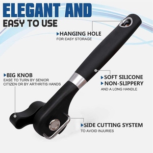 Professional Manual Can <b>Opener</b> Kitchen Side Cut Can Opening Tool with Easy Grip Plastic Handle Effortlessly Opens All Types - Product Image 3