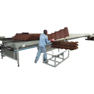 Roofing Roll Forming Production Line Stone Coated Metal Tile Forming Machine Glazed Steel Tile