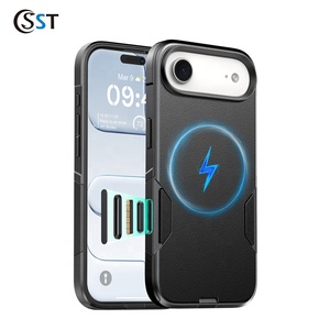 Para iPhone Air Magnetic 2-en-1 Diseño deportivo Material de <span class=keywords><strong>PC</strong></span> Funda de teléfono a prueba de golpes con control de cámara Botón AI para 17 Pro Max - Product Image 1