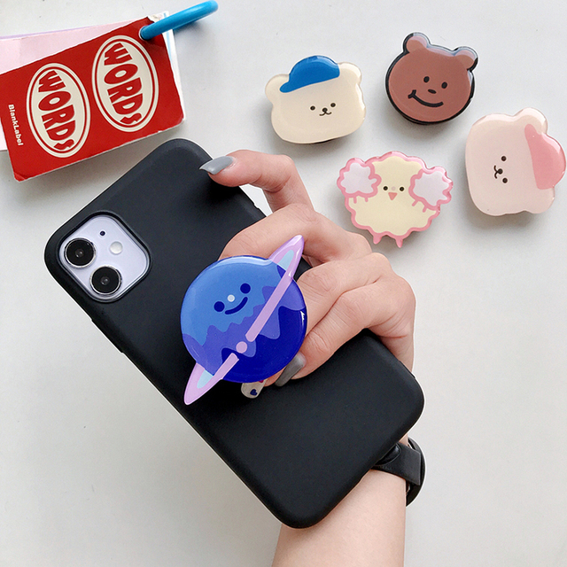 Wholesale Acrylic Mobile Phone Holder Cute Design Magnetic Phone Socket Phone Grip with Custom Logo