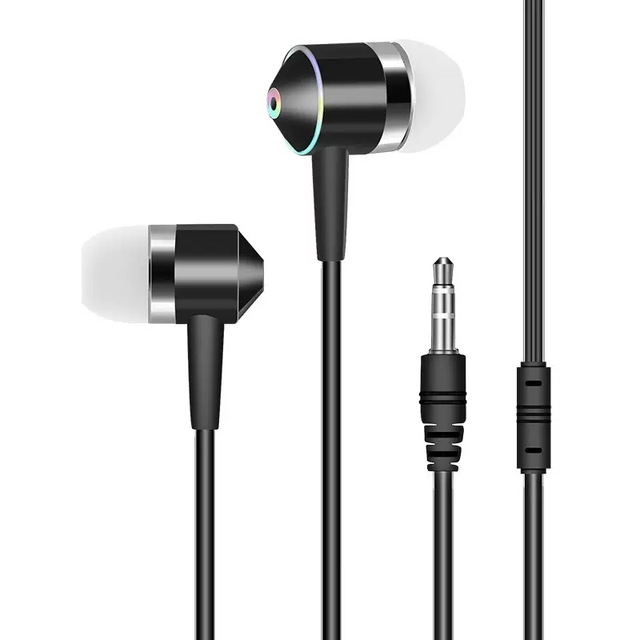 Crystal Line MP3 Earphones In-Ear Small Earbuds Universal for Mobile Phones and Computers 3.5mm Heavy Bass