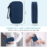 Sac organisateur de câble électronique de voyage avec logo personnalisé sac de câble de stockage numérique à double couche pour écouteurs USB banque d'alimentation à disque dur