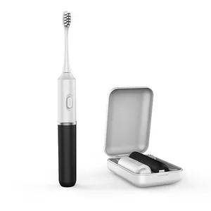 Wiederaufladbare faltbare elektrische Zahnbürste Slim für Erwachsene 3 Bürstemodi 2 Minuten Timer mit Reisetasche