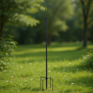 Soporte para Comedero de Pájaros Shepherds Hook, 60 Pulgadas, Metal Resistente, para Exteriores, para Todas las Estaciones, Accesorios para Pájaros - Product Image 2