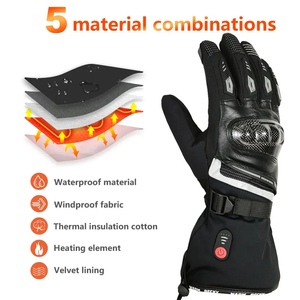 Producto Popular Guantes Interiores <span class=keywords><strong>Calefactables</strong></span> para Motocicleta Color Negro 7.4V Batería Recargable Guantes Eléctricos <span class=keywords><strong>Calefactables</strong></span> para Hombre - Product Image 5