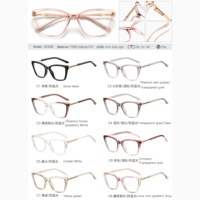 MS 82286 Montures de lunettes optiques élégantes bloquant la lumière bleue pour femmes Lunettes de luxe avec monture décorative colorée sur ordonnance