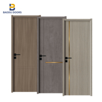 Portes en bois massif pour la maison, modèles modernes en mélamine pour l'intérieur des chambres à coucher