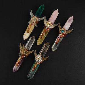 Toptan doğal kristal altıgen prizma sihirli Scepter altı taraflı Degaussing enerji sütun hediye - Product Image 2