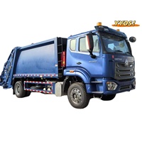 Camion Compacteur à Ordures Bleu Personnalisé HOWO 4X2 RHD avec Transmission Manuelle, Pompe et Moteur, Capacité 14 m³ 10-15 Tonnes