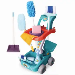 2022 heiß beliebt vorgeben spielen Spielzeug Housekeeping Spiel Set Werkzeuge Kit Haus sauber Set Vorschule Reinigung Spielzeug für Kinder