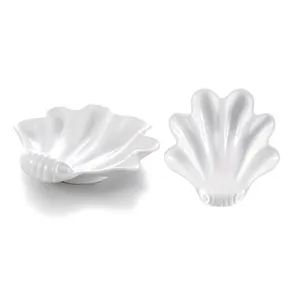 Shell Shaped Restaurant White Melamine Seafood Plates