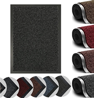 Tapis d'entrée commercial lavable en machine, en nylon, avec support en caoutchouc, barrière anti-salissures
