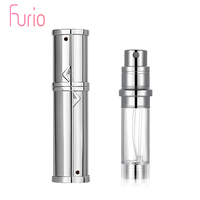 5ml Rechargeable Parfum Bouteille En Verre En Aluminium Métal Personnalisé Chrome Spray Mini Voyage Poche Taille Atomiseur Fond De Remplissage