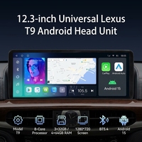 Reproductor Multimedia de Video RGB con Amplificador OBD2 GPS Android 15 de 12.3 Pulgadas, 4+64 GB, CarPlay Inalámbrico y Android Auto para Lexus LS430, 1 Año de Garantía