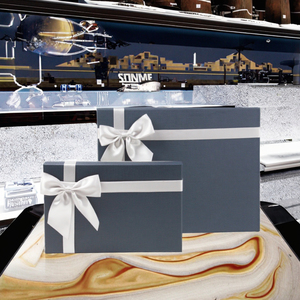 Boîte d'emballage cadeau d'anniversaire en carton avec couvercle et base, design personnalisé, taille sur mesure, nœud papillon, pelliculage mat, enduit, qualité alimentaire - Product Image 3
