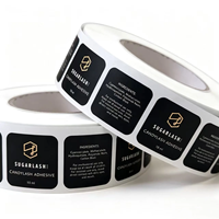 Étiquette personnalisée imperméable et résistante à l'huile pour flacon cosmétique 15ml, autocollant pour dissolvant de cils, logo estampé à chaud