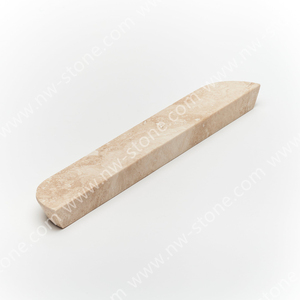 NANWEI Stone Handcrafted Travertine <strong>Marble</strong> <strong>Handle</strong> Long Rounded Pull for Luxury Custom Cabinets - Product Image 3