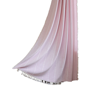 Bubaba Jacquard Bohème Uni, Rideaux Translucides Occultants à Passe-Tringle, Personnalisables, Ouverture Bipartite Gauche/Droite, avec Cantonnières - Product Image 1