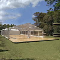 Tente Événementielle Extérieure avec Cadre en Aluminium, Transparente, pour Mariages, Réceptions, Projets de Restaurant ou d'Église