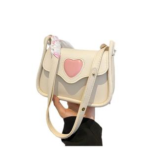 Minimalist <b>Heart</b>-<b>Shaped</b> Women's <b>Bag</b>, Patchwork Design, Shoulder <b>Bag</b>, Versatile Summer Shoulder Crossbody <b>Bag</b> - Product Image 5