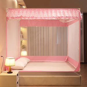 2024 nouvelle <span class=keywords><strong>moustiquaire</strong></span> assise au lit à fond complet trois portes princesse vent fermeture éclair yourte moustiquaires anti-chute - Product Image 6