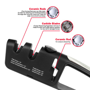 Aiguiseur de couteaux diamant en céramique professionnel à 3 étapes Angle réglable pour couteaux de Chef domestique Ciseaux Gadges de cuisine - Product Image 3