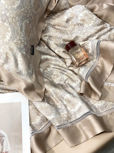 Hiện đại sang trọng phong cách Châu Âu cao cấp Vua Kích thước <span class=keywords><strong>Comforter</strong></span> Bộ bốn mảnh đặt tấm Ga Trải Giường Quilt bộ đồ giường đám cưới - Product Image 4