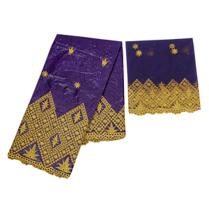 H & D personnalisation broderie africaine tissu imprimé nouveauté Satin dentelle tissu brillant imprimé <span class=keywords><strong>Bazin</strong></span> - Product Image 4
