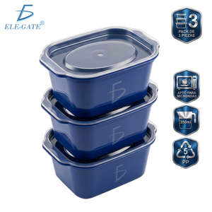 Ele-Gate Food Storage Containers 350ml <b>Microwave</b> Safe <b>Set</b> of 3 - Product Image 4