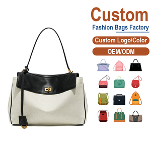 Large Canvas Crossbody Bag Black <b>Leather</b> | Factory Custom OEM/ODM for Fashion & Lifestyle Brands - Product Image 1