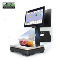 Báscula Electrónica POS Todo en Uno ABS ABS500 con Pantalla Táctil Capacitiva, Windows 10, Wi-Fi 6, Bluetooth 5.2, Negra, 1 Año de Garantía