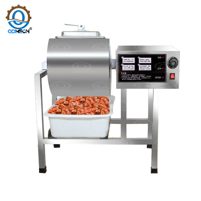 QDMECH High Productivity Fish Chicken Marinating Roller Mixer Salting Tumbling Hexagon Vacuum Meat Tumbler Marinator Machine