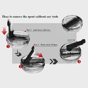 Gobelet isotherme en acier inoxydable personnalisé avec logo imprimé, 20 oz, 24 oz, 32 oz, 40 oz, avec couvercles et poignée, gobelets sous vide durables - Product Image 2