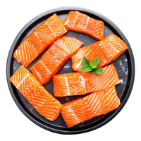 Filetes de Salmón Rosa Silvestre sin Piel, Porciones de Salmón Sashimi de Origen Sostenible