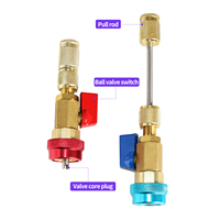 Outil de réparation haute-basse pression pour installateur de noyau de soupape R134A/R1234YF pour coupleurs de noyau de soupape standard et JRA