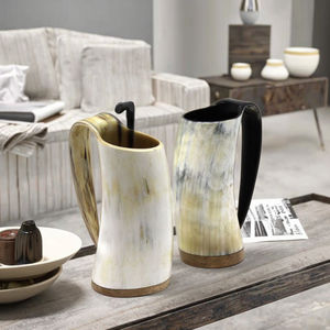 Taza de Cuerno de Búfalo Hecha a Mano, Gran Venta |   Decoración del Hogar Natural y Ecológica de Estilo Animal Pulido - Product Image 3