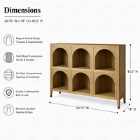 Vitrine de Luxe pour Magasin de Chaussures, Présentoir Arqué en Bois pour Chaussures avec Compartiments Ouverts pour Boutiques, Foyers et Entrées