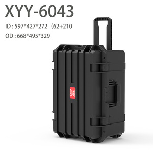 Shockproof Outdoor Photography Equipment <strong>Trolley</strong> Case, Precision Instrument Multifunctional Safety protection Toolbox, Black - Product Image 1