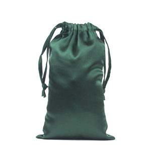 Sacs à cordon personnalisés avec logo imprimé, sacs cadeaux en soie colorés, pochette en satin de luxe pour bijoux - Product Image 3