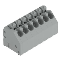 Bloque de terminales PCB original alemán nuevo en stock 250-207, paso de 3.5mm, 7 polos, botón pulsador de 1.5mm², bloque de terminales gris de inserción.