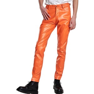 Pantalon en cuir de qualité supérieure, coupe droite, style décontracté, respirant, en cuir véritable, pour homme, idéal pour l'hiver. - Product Image 2
