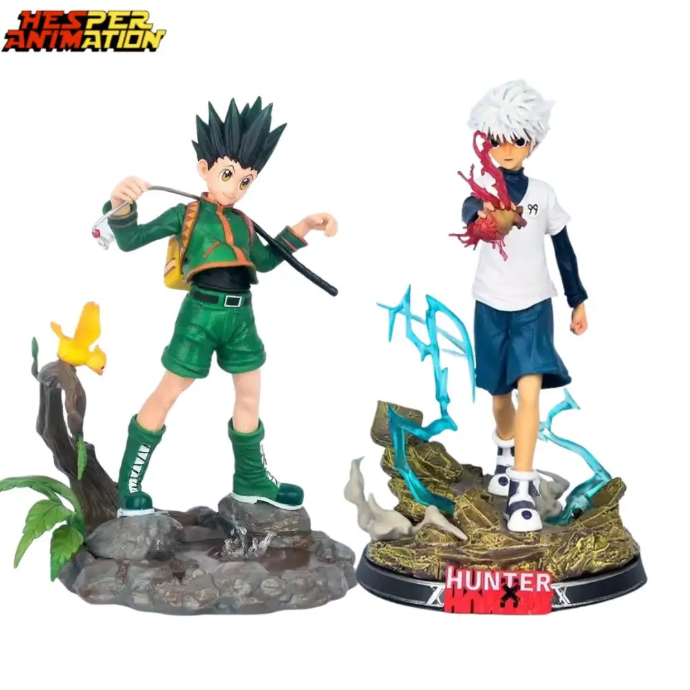 28ซม.2รูปแบบHunter X Hunteres PVCรูปGon Freecss Killua Zoldyckรูปแบบรูปปั้นของเล่นHunterอะนิเมะAction Figure